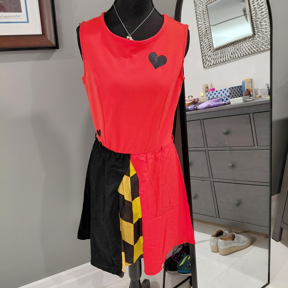 Disney Red Top with Black Heart Accent